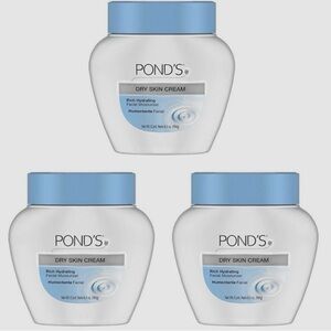 3- pack POND'S Dry Skin Cream Facial Moisturizer - White and Blue
